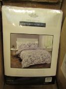 Sanctuary Elissia Purple Reversible Duvet Set Superking 100 % Cotton RRP £79.99 New & Packaged