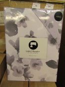 Sanctuary Elissia Purple Reversible Duvet Set Kingsize 100% Cotton RRP £69.99 New & Packaged