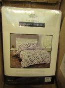 Sanctuary Elissia Purple Reversible Duvet Set Superking 100 % Cotton RRP £79.99 New & Packaged