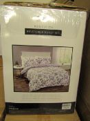 Sanctuary Elissia Purple Reversible Duvet Set Double 100 % Cotton RRP £59.99 New & Packaged