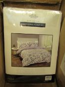 Sanctuary Elissia Purple Reversible Duvet Set Superking 100 % Cotton RRP £79.99 New & Packaged