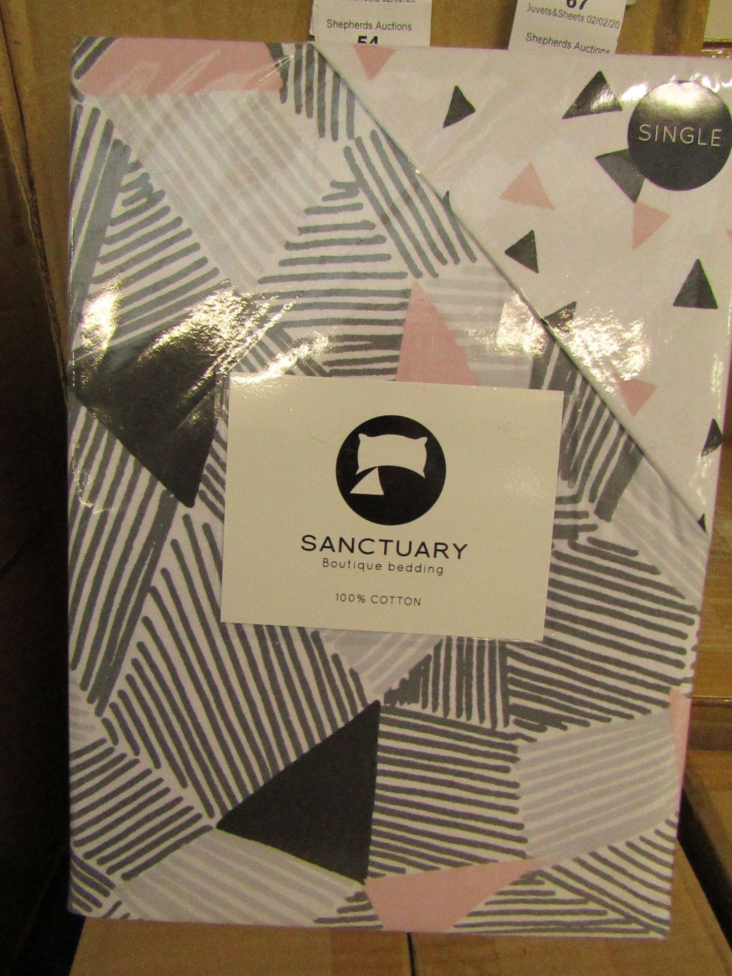 Sanctuary Bailey Multi Coloured Reversible Duvet Set Single,100% Cotton RRP £49.99 New & Packaged