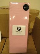 Sanctuary Fitted Sheet With Deep Box Kingsize Blush 100 % Cotton New & Packaged