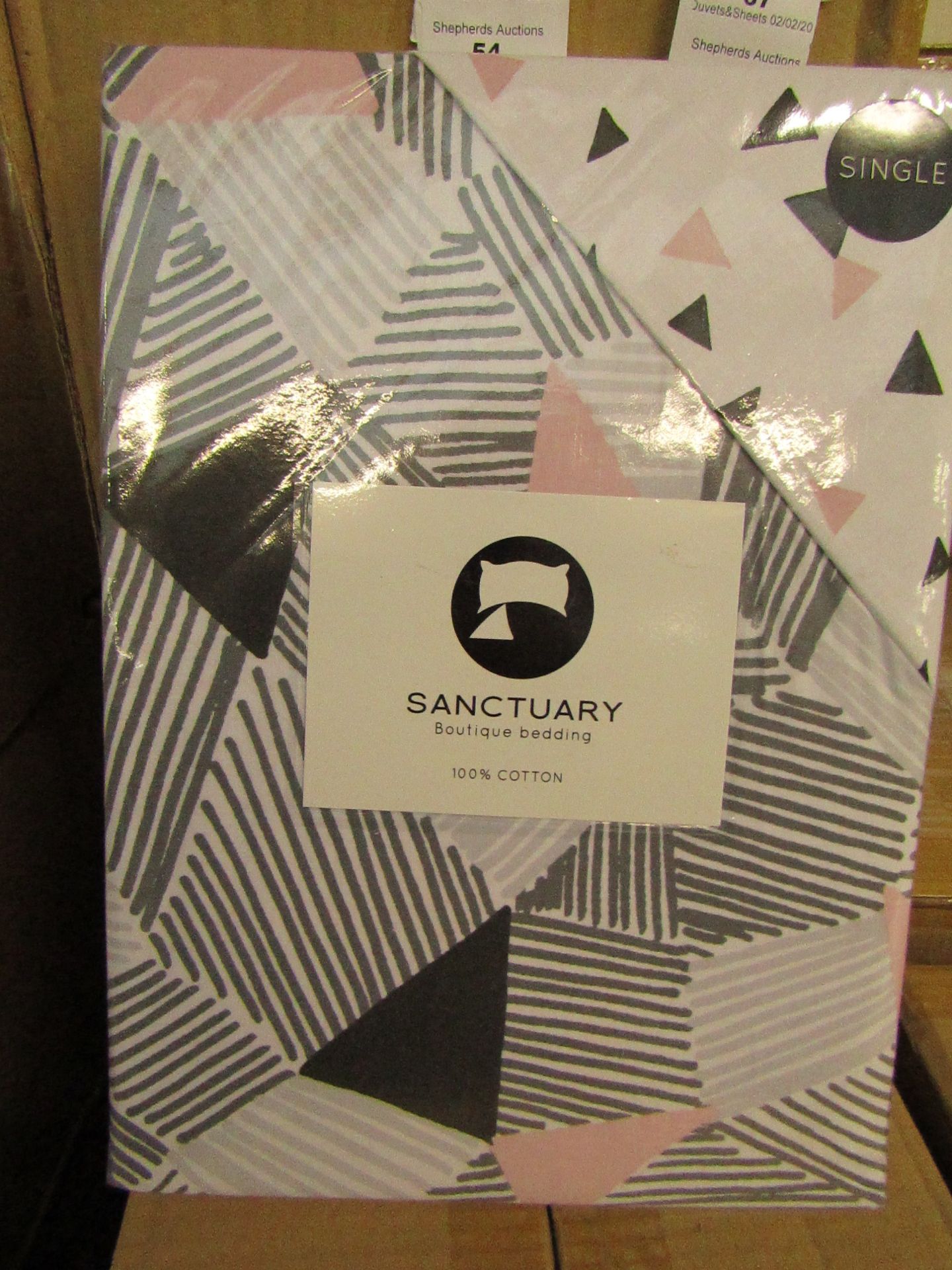 Sanctuary Bailey Multi Coloured Reversible Duvet Set Single,100% Cotton RRP £49.99 New & Packaged