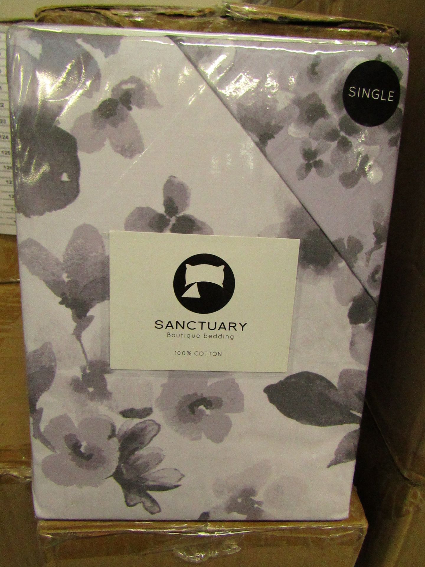 Sanctuary Elissia Purple Reversible Duvet Set Single 100 % Cotton RRP £49.99 New & Packaged