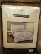 Sanctuary Elissia Purple Reversible Duvet Set Superking 100 % Cotton RRP £79.99 New & Packaged