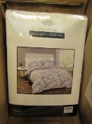 Sanctuary Elissia Purple Reversible Duvet Set Superking 100 % Cotton RRP £79.99 New & Packaged