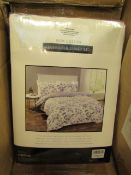 Sanctuary Elissia Purple Reversible Duvet Set Superking 100 % Cotton RRP £79.99 New & Packaged