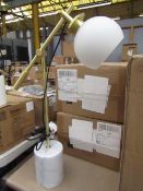 | 1x | SWOON RHE TABLE LAMP IN BRASS/ MARBLE | BOXED | SKU - | RRP £ 90 |