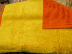 Duo coloured yellow / orange bath mats, 80 x 50cm, new and packaged.