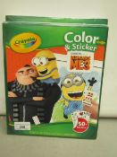 9 x Crayola Color & Sticker Sets. New & Packaged