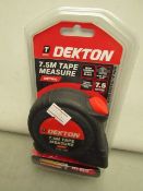 Dekton 7.5 Meter tape Measure with Belt clip. New & packaged