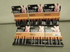 6 Packs of 4 AA Duracel batteries. New & packaged