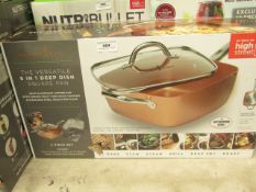 | 1x | COPPER CHEF 6 IN 1 DEEP DISH SQUARE PAN | UNCHECKED AND UNBOXED | NO ONLINE RE-SALE |