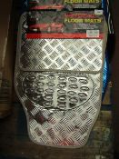 Set of 4 universal car mats, see picture for design, new and packaged.