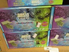 5 x ANSIO - 24 LED Bright White Battery Operated Lights - All Boxed.