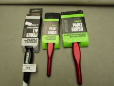 3 x Paint Brushes. Diferent Sizes.New & packaged