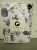 Sanctuary Elissia Purple Reversible Duvet Set Double 100% Cotton RRP £69.99. new & packaged