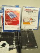 7 Various Folders & a Kindle case. See image