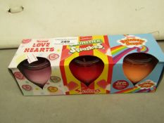 Set of 3 Swizzels Candles. New & packaged