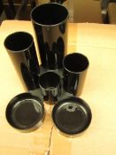 6x Black tube tidies, new.