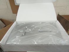 Roca PL6 grey lacquered Dual Flush plate, new and boxed.