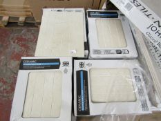 12x Packs of 10 Wickes 360x275 Crema Marfil Satin Scored wall tiles, new. Each pack is RRP £16.99