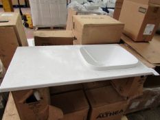 Althea Ceramica Movado ceramic shelf set includes a Movando 45 in set sink and a 1000 x 500mm