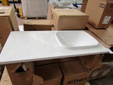 Althea Ceramica Movado ceramic shelf set includes a Movando 45 in set sink and a 1000 x 500mm