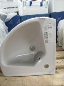 Villeroy and Boch 550mm corner 1TH basin with overflow, new.