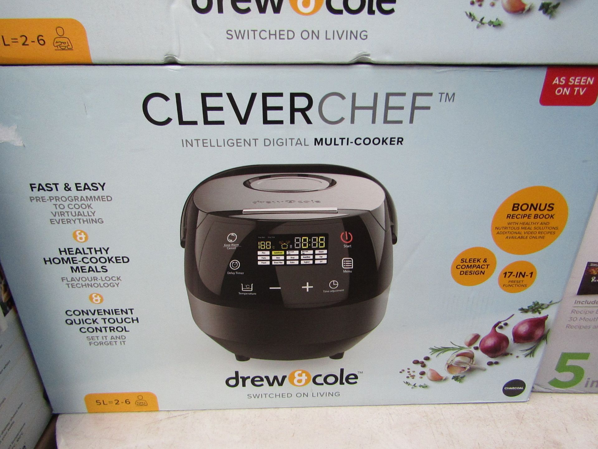 | 1x | DREW & COLE CLEVERCHEF | PAT TESTED AND BOXED | NO ONLINE RE-SALE | SKU C5060541511682 |