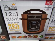 | 1X | PRESSURE KING PRO 12 IN 1 DIGITAL PRESSURE AND MULTI COOKER | PAT TESTED AND BOXED | NO