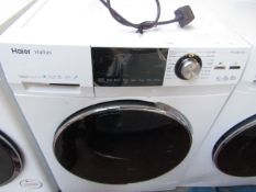 Haier Haltys Direct Motion 10Kg washing machine, unable to test due to damaged plug.