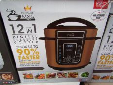 | 1X | PRESSURE KING PRO 12 IN 1 DIGITAL PRESSURE AND MULTI COOKER | PAT TESTED AND BOXED | NO