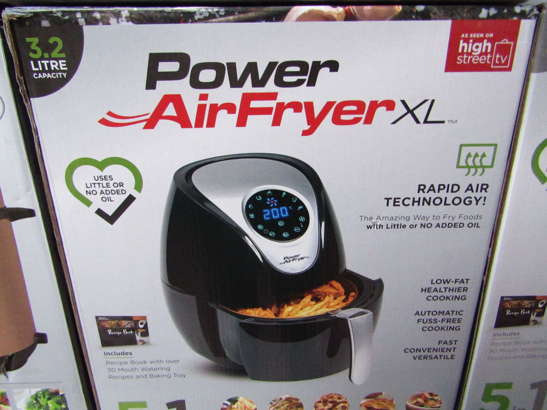 | 1x | POWER AIR FRYER XL 3.2L | PAT TESTED AND BOXED | NO ONLINE RE-SALE | SKU C5060191465366 | RRP