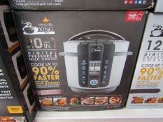 | 1X | PRESSURE KING PRO 20 IN 1 DIGITAL PRESSURE AND MULTI COOKER | PAT TESTED AND BOXED | NO