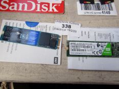 2x Various items being : - WesternDigital - 500GB NVMe SSD & 240GB WD Green SATA SSD M.2 2280 -