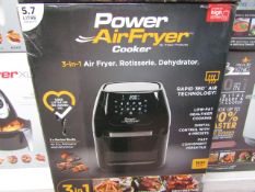 | 1x | POWER AIR FRYER COOKER 5.7L | PAT TESTED AND BOXED | NO ONLINE RE-SALE | SKU C5060541510937 |