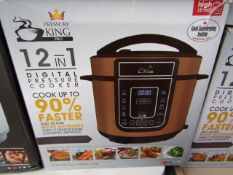 | 1X | PRESSURE KING PRO 12 IN 1 DIGITAL PRESSURE AND MULTI COOKER | PAT TESTED AND BOXED | NO