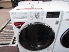 LG Direct Drive 10.5 / 7Kg 2 in 1 washer dryer, powers on and spins.