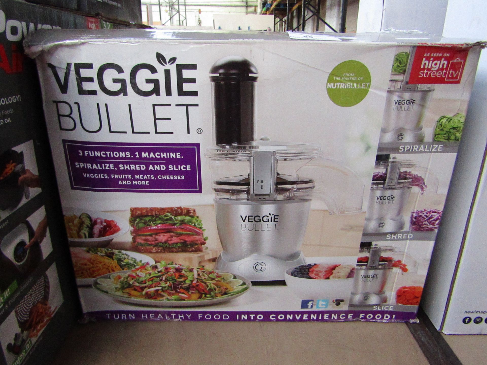 | 1X | VEGGIE BULLET | PAT TESTED AND BOXED | NO ONLINE RE-SALE | SKU C5060191466851 | RRP £129.99 |