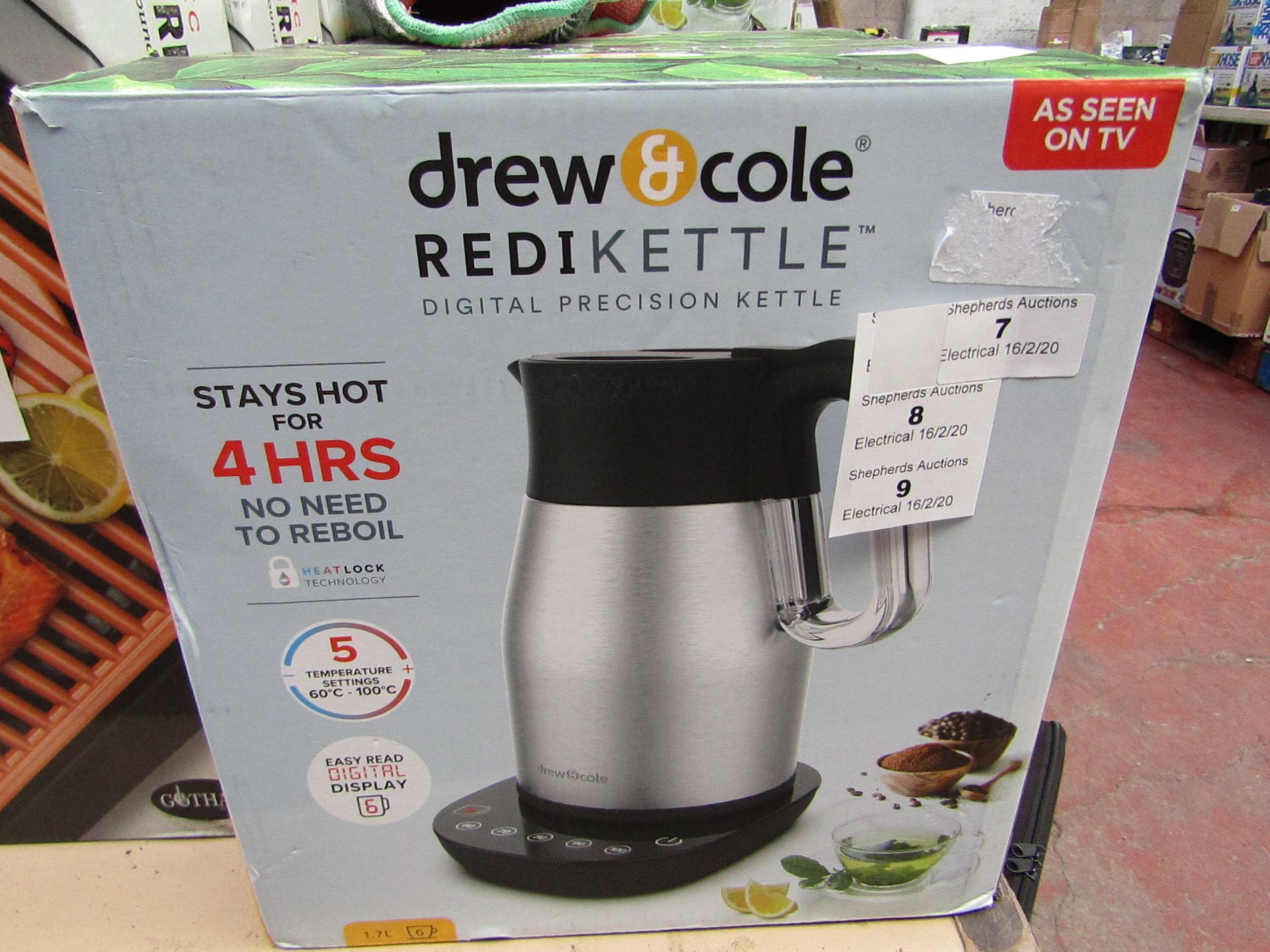 | 1x | DREW & COLE REDI KETTLE 1.7L | PAT TESTED AND BOXED | NO ONLINE RE-SALE | SKU