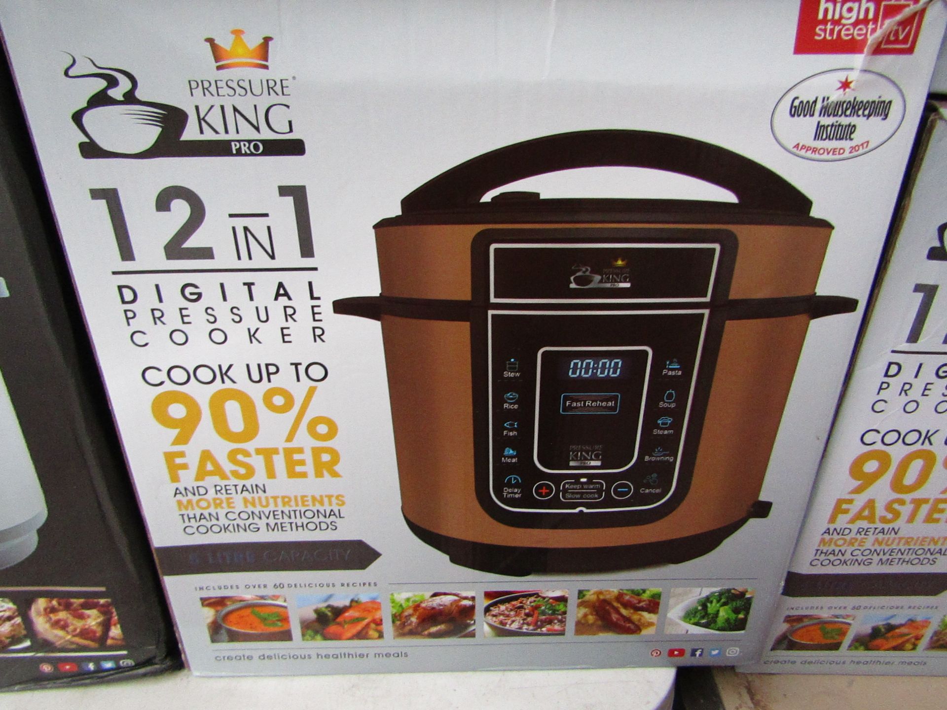 | 1X | PRESSURE KING PRO 12 IN 1 DIGITAL PRESSURE AND MULTI COOKER | PAT TESTED AND BOXED | NO