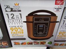 | 1X | PRESSURE KING PRO 12 IN 1 DIGITAL PRESSURE AND MULTI COOKER | PAT TESTED AND BOXED | NO