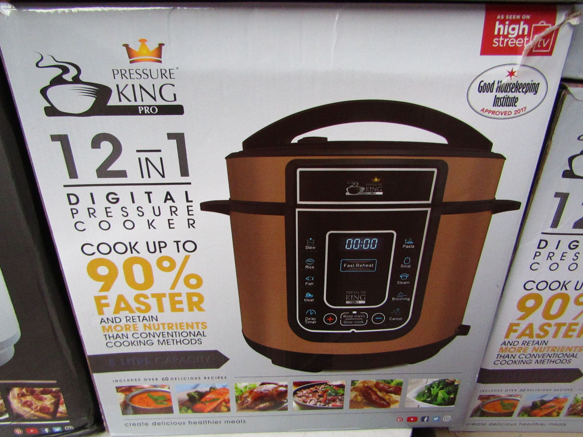 | 1X | PRESSURE KING PRO 12 IN 1 DIGITAL PRESSURE AND MULTI COOKER | PAT TESTED AND BOXED | NO