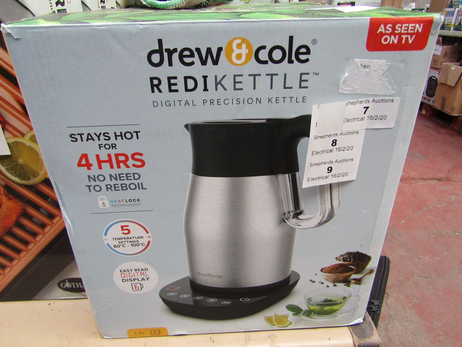 | 1x | DREW & COLE REDI KETTLE 1.7L | PAT TESTED AND BOXED | NO ONLINE RE-SALE | SKU