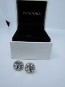 Pandora Silver 925 Earrings (see image for design) in Presentation box & Gift bag (ideal gift for