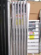 Carisa Mayra Chrome 420x1800 radiator, with box, RRP £510, please read lot 0.