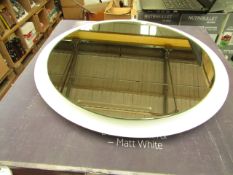 Flecto bathroom mirror in matt white, new and boxed.