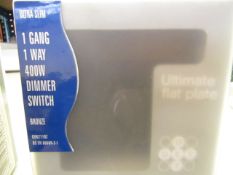 5x 1 Gang 1 Way 400W Dimmer Switch - Bronze - New and Packaged.